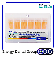 Гуттаперчевые штифты стоматологические Meta Biomed кон. 04 15