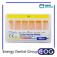 Гуттаперчевые штифты стоматологические Meta Biomed кон. 04 20
