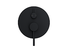 Душовий гарнітур прихованого монтажу Corsan LUGO BLACK + BOX чорний, фото 3