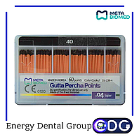 Гуттаперчевые штифты стоматологические Meta Biomed кон. 04 40