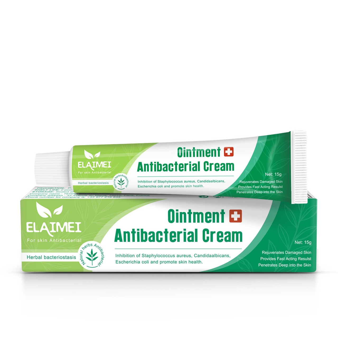 Elaimei Ointment Antibacterial Cream лікувальний антибактеріальний крем від прищів і висипок 15 г, фото 1