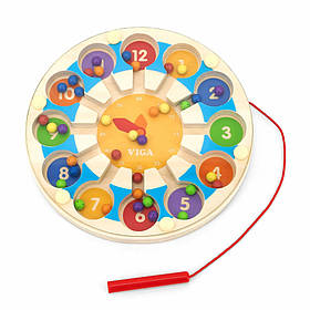 Магнітний лабіринт Годинник Viga Toys 44560 діаметр 17,5 см, Toyman