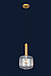 Світильник підвісний на одну лампу Levistella 761J2021-1 BRZ+CL, фото 2