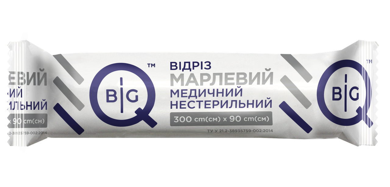 Відріз марлевий медичний нестерильний BigQ 300см×90см, ролик, тип 17, 44133