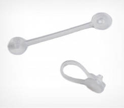 Цінникотримач універсальний підвісний білий 110*39 мм (1318), фото 3