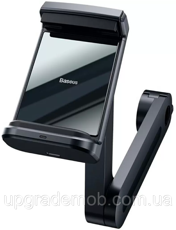 Автотримач смартфона з бездротовою зарядкою Baseus Energy Storage Backseat Holder Wireless Charger (WXHZ-01) Чорний, фото 1