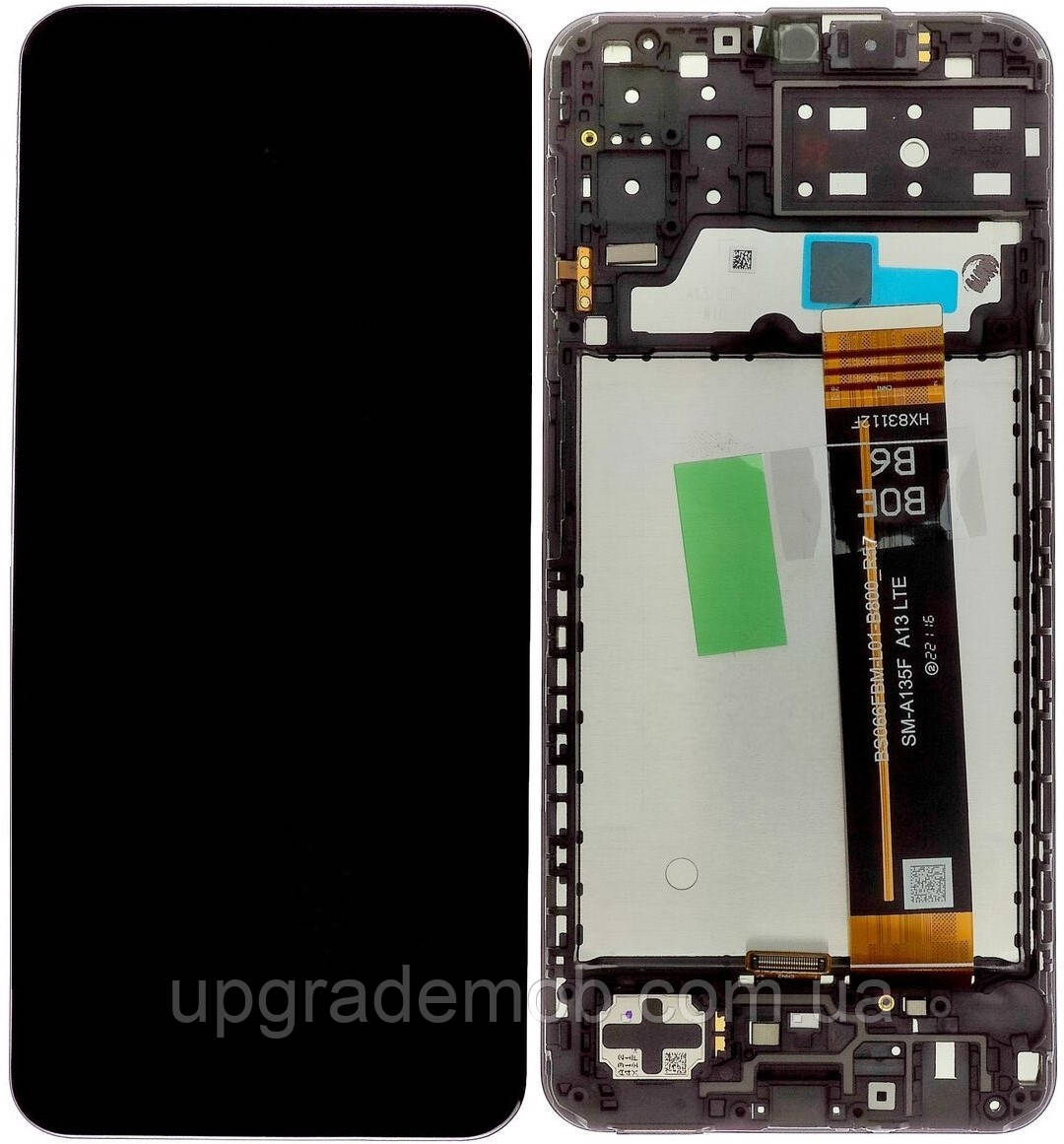 Дисплей модуль тачскрин Samsung A135 Galaxy A13 4G / M135 чорний оригінал з рамкою SM-A135F