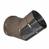 Відведення для димоходу моно 45° одноконтурний Ø 110 мм, Стінка-0.8 мм з нержавіючої сталі AISI-201 для каміна, фото 4