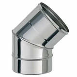 Коліно для димоходу моно 45° з ревізією Ø 180 мм, Стінка-0.5 мм з нержавіючої сталі AISI-201 для промисловості, фото 5