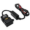 2 x USB зарядний пристрій для мотоцикла з кріпленням на кермо/дзеркало, фото 5