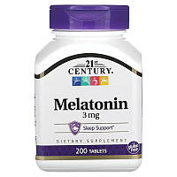 Для сну Мелатонин Melatonin 3mg 21st Century 200 таблеток