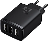 Мережевий зарядний пристрій Baseus Compact Charger 3U 17 W EU black (CCXJ020101), фото 3