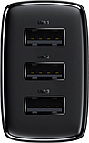Мережевий зарядний пристрій Baseus Compact Charger 3U 17 W EU black (CCXJ020101), фото 4