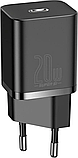 Мережевий зарядний пристрій Baseus Super Si 1C 20W EU Set with Type-C to iP 1m black (TZCCSUP-B01), фото 2