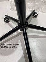 Стілець Arno BK Modern Office велюр на чорній хрестовині з коліщатками, фото 5