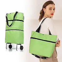 Универсальная складная портативная сумка-тележка для покупок на колесиках 5л
