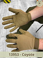 Перчатки тактические армейские штурмовые палые олива, койот / Армейские перчатки для военных (арт. 13952-3) Coyote, XL