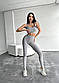 Жіночий спортивний костюм для тренувань топ і лосини фітнес-комплекс, фото 9