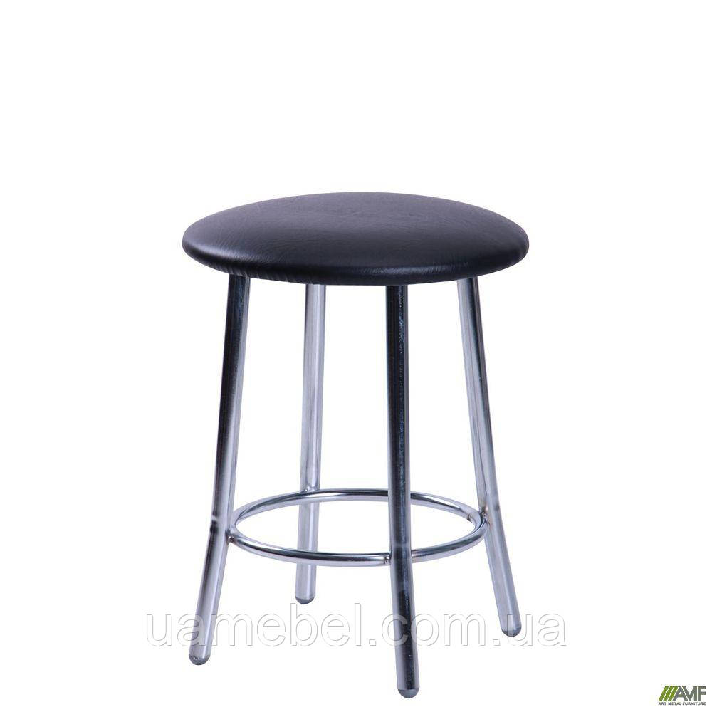 Табурет Таллі хром Кожзам чорний, фото 1