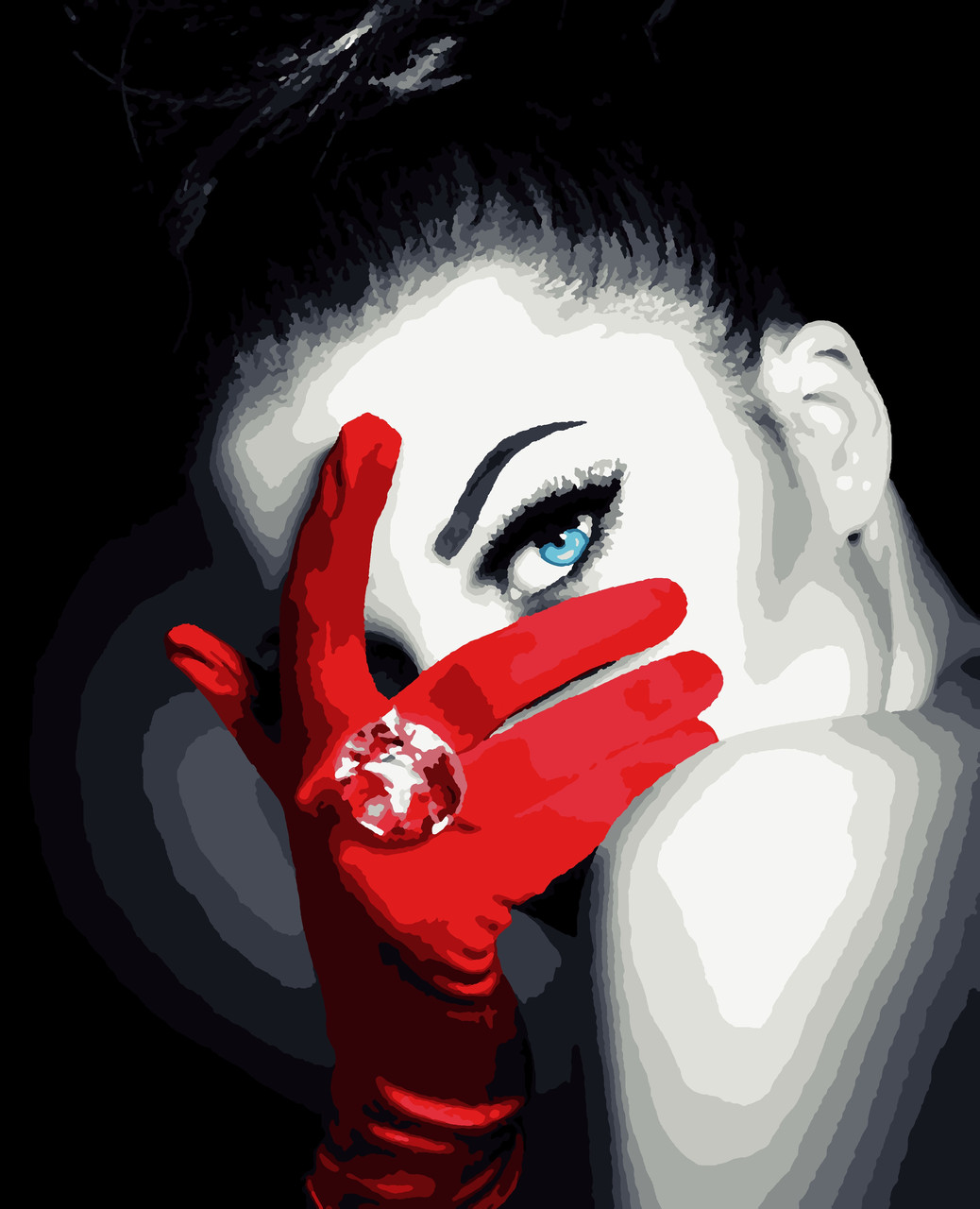 Картина за номерами "Таємничий погляд" 40*50 см