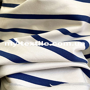 Двонитка 70% бавовна Туреччина 180 см 1,8/0,8 см Синій з білим