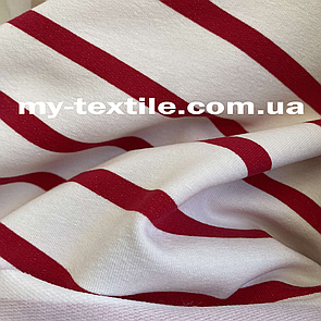 Двонитка Туреччина бавовна принт смуги Червоний на білому