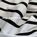 Двонитка Туреччина бавовна принт смуги Чорний на білому, фото 2