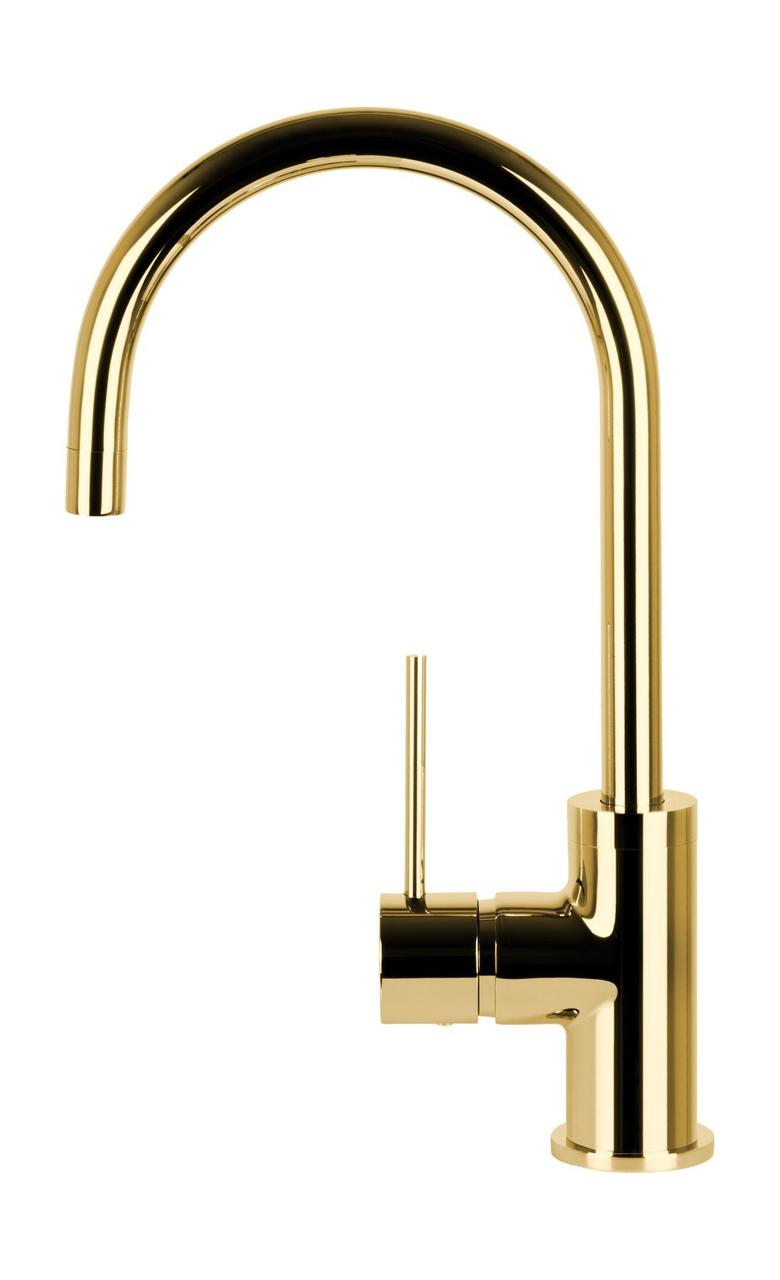 Змішувач для кухні CORSAN LUGO GOLD золото з рухомим носиком *, фото 1
