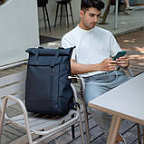 Дорожній рюкзак ролтоп Mark Ryden MR2908 з USB-портом (Чорний), фото 5