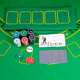 Набір для покеру: карти, 120 фішок, сукно в коробці, покерний, фото 2