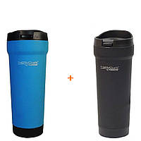 Комплект термокружка Thermos BrillMug-450 450 мл синяя + термокружка Thermos BrillMug-450 450 мл черная