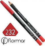 Олівець для губ водостійкий Flormar Waterpoof Lipliner № 232 Passionate Red (Червоний), фото 6