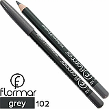 Водостойкий карандаш для глаз Flormar Waterproof Eyeliner 102 Smoky Gray (Темно Серый), фото 4