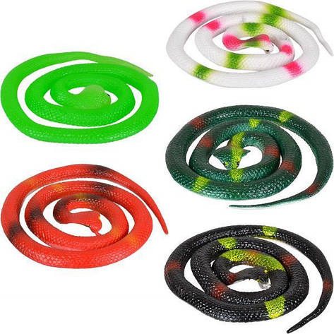 Змія гумова 80 см. 12-30 mix, фото 1