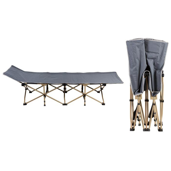 Розкладачка складана сіра World Sport HX-8001-1