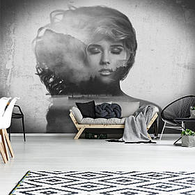 Абстракції фото шпалери на стіну 368 x 254 см Дівчина в чорно-білому світі (13288P8)+клей