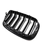 Решітки радіатора BMW X5 E70 X6 E71 M Performance чорні глянцеві двореберні ніздрі БМВ, фото 6