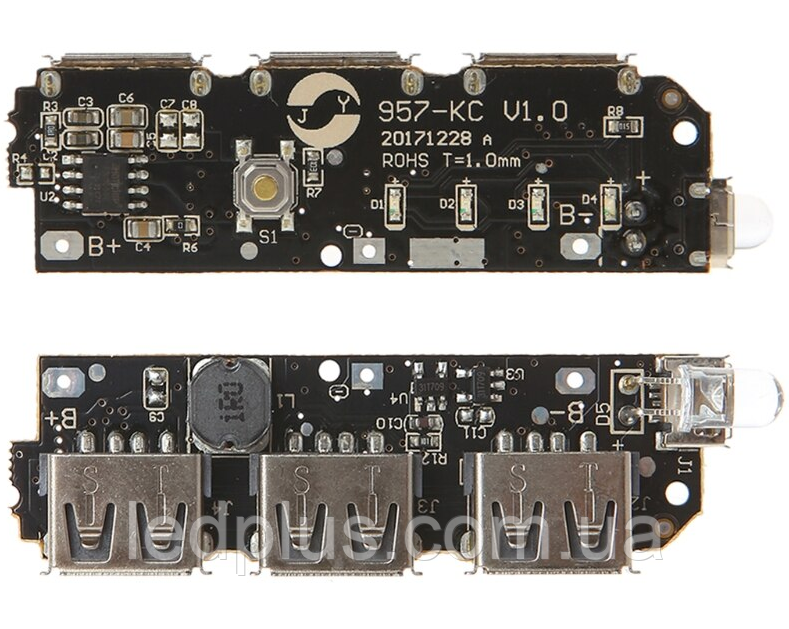 Плата PowerBank 3xUSB 5В 2A,1.5А,1А, фото 1