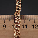 Позолочений срібний ланцюжок чоловічий товстий. Позолота 585 ланцюжок срібло 925. Ширина 7 мм 65 см, фото 5