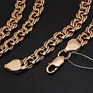 Позолочений срібний ланцюжок чоловічий товстий. Позолота 585 ланцюжка срібло 925. Ширина 7 мм 50 см, фото 10