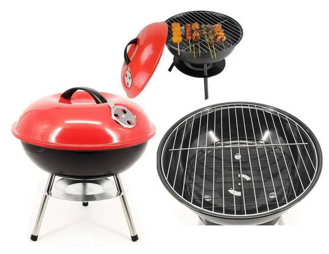 Гриль мангал розкладний BARBECUE 36 см Круглий, переносной мангал с ...