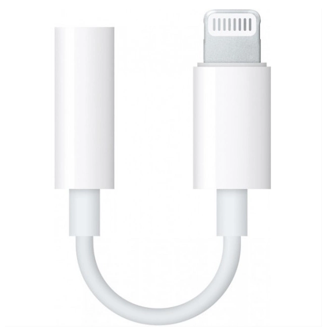Перехідник 2в1 Lightning to 3.5mm JH-001 Білий