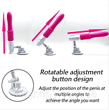 Фалос з вібрацією 26 см на присосці, Вібратор з висуванням на пульті, Секс машина з телескопією, Інтимні іграш, фото 2