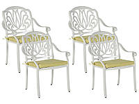 Набор из 4 белых уличных стульев ANCONA