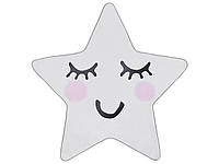 Детский ковер в форме звезды 120 х 120 см белый SIRIUS