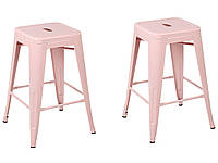 Набор из 2 металлических барных стульев 60 см розовый CABRILLO