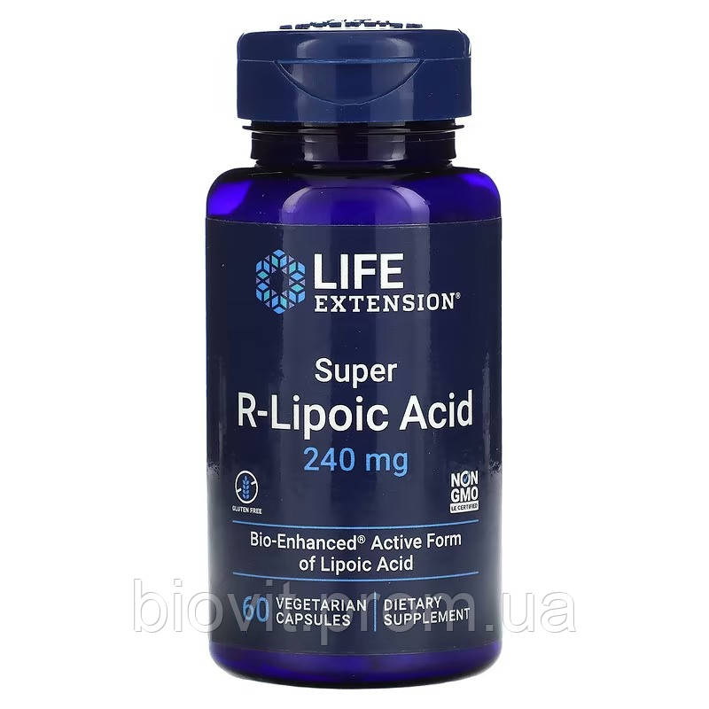 Супер R-ліпоєва кислота (Super R-Lipoic Acid) 240 мг