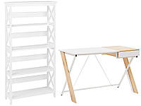 Комплект офисной мебели светлое дерево с белым FOSTER/HAMDEN