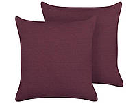 2 лляні декоративні подушки 45 х 45 см фіолетові SAGINA