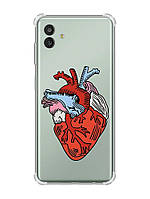 Чехол с утолщёнными углами на Samsung Galaxy M13 5G :: Сердце анатомическое (принт 250)